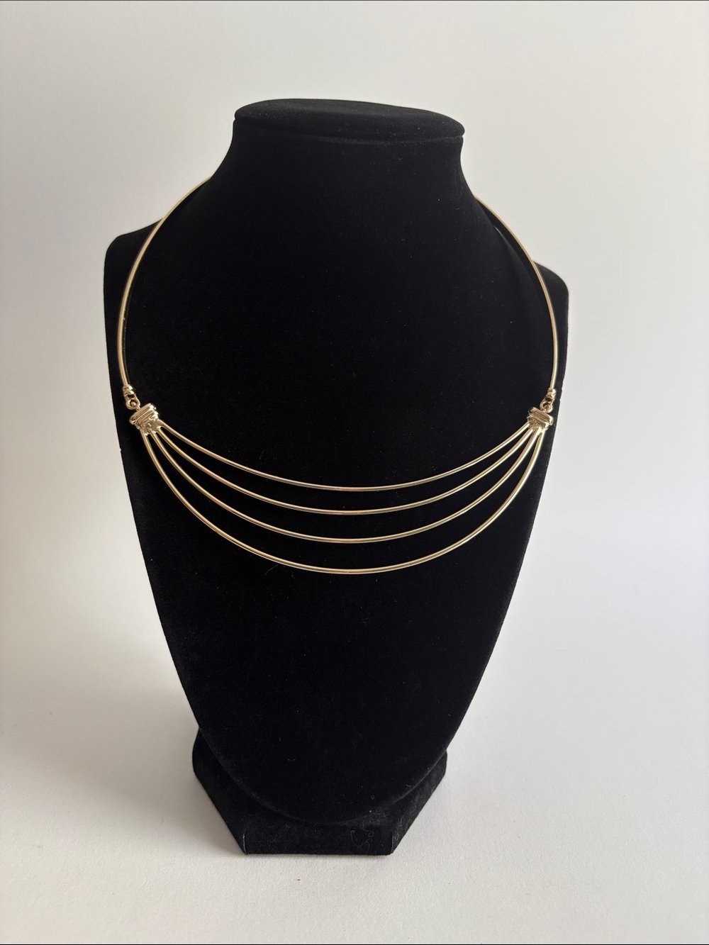 Monet Gold Multi Strand Collar Necklace Women Jewelry